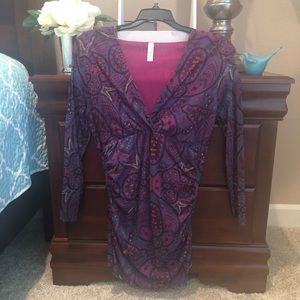 Paisley Purple and Pink Fitted Shirt